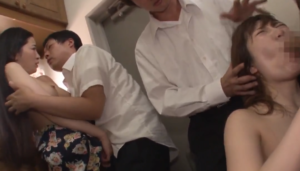 巨乳人妻達が次々犯される。男たちに何度も中だしされるまで帰れません